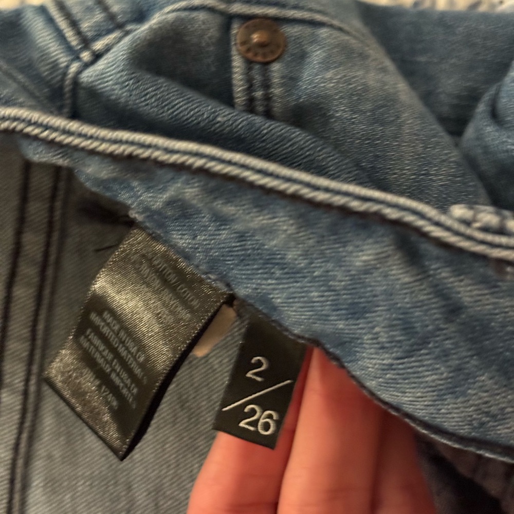 PARKER SMITH Classic Blue Two-tone Flare Jeans - Picture 5 of 5